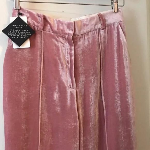 Racil Woman Charlie Velvet High-Waisted Wide-Leg Trousers | Size 10 - Picture 9 of 15